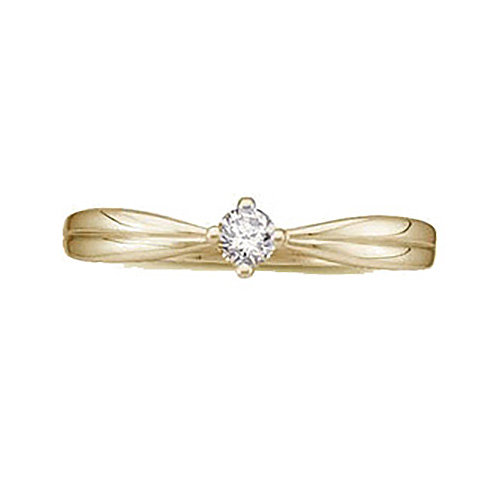 14kt Yellow Gold 1/10 ct tw Promise Ring