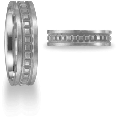 Benchmark 6mm Comfort Fit Band - Platinum