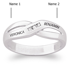 Men's Sterling Silver Diamond Promise Ring Men's Sterling Silver Diamond Promise Ring