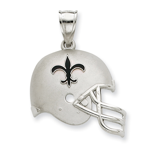 New Orleans Saints 34in Sterling Silver Helmet Pendant