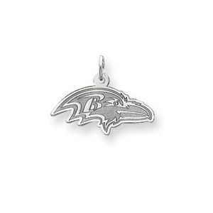 Baltimore Ravens 12in Logo Pendant - 14k White Gold