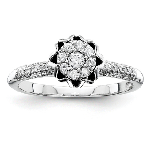 8ct Diamond Crown Promise Ring