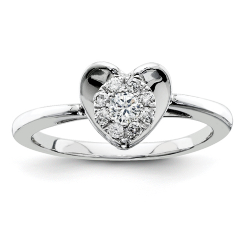 5ct Diamond Heart Promise Ring