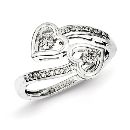1/8ct Diamond Hearts Promise Ring