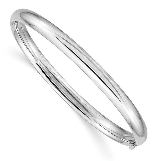 14kt White Gold Hinged Baby Bangle Bracelet