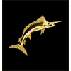 14KT Gold Marlin Pendant with Diamond