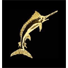 14KT Gold Large Marlin Pendant