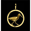 14KT Gold Sandpiper 3D Pendant
