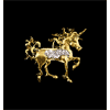 14KT Gold Unicorn Pendant with Diamonds