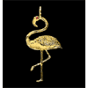 14KT Gold Flamingo Pendant