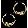14KT Gold Mouse Hoop Earrings