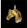 14KT Gold Horse Head Pendant
