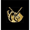 14KT Gold Panda Bear Pendant with Diamond Eyes