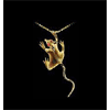 14KT Gold Mouse Pendant with Ruby Eyes