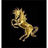 14KT Gold Large Rearing Horse Pendant