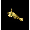 14KT Gold Manatee Pendant with Emerald Eyes