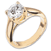 14KY Moissanite Lucern Ring