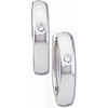 Hinged Earrings with Diamond Accents - 14kt White Gold