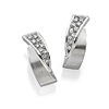 14kt White Gold Hinged Earrings with Diamonds