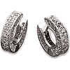 1 1/4 CT TW Diamond Hinged Earrings - Clearance