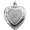 1/2in Diamond Heart Locket - 14k White Gold