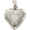 Petite Heart Locket - 14k White Gold