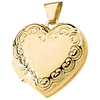 11/16in Heart Locket - 14k Yellow Gold
