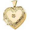 3/4in Diamond Heart Locket