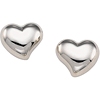 1/2in Sterling Silver Heart Earrings - Clearance
