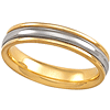18k Yellow Gold and Platinum Band 4mm