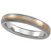18k Yellow Gold and Platinum Band 3.5mm