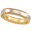 18k Yellow Gold and Platinum Band 4mm