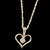 .03 CT TW Diamond Heart Pendant with Chain