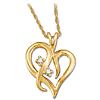 .03 CT TW Diamond Heart Pendant with Chain