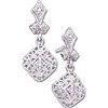 1/10 CT TW Diamond Filigree Earrings