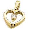 .07 CT TW Diamond Heart Pendant