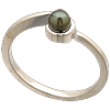 6mm Black Pearl Promise Ring - 14k Yellow Gold