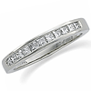 1/2 CT TW Princess Diamond Platinum Band