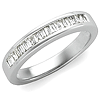 1/3 CT TW Baguette Diamond Platinum Band