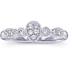1/5 CT TW 14kt White Gold Diamond Accented Ring