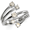 1/2 CT Moissanite Bamboo Ring