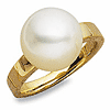 Yellow Gold South Sea Cultured Pearl Ring