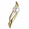 Yellow Gold South Sea Cultured Pearl Brooch