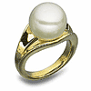 Yellow Gold South Sea Cultured Pearl Ring