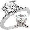14KW Moissanite Solitaire Ring
