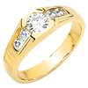 1.0 CT TW 14KTT Moissanite Men's Ring