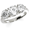 14KW 3-Stone Moissanite Ring