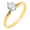 14KTT Moissanite Oval Solitaire Ring