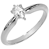 14KW Moissanite Pear Solitaire Ring