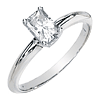 14KW Moissanite Radiant Cut Ring